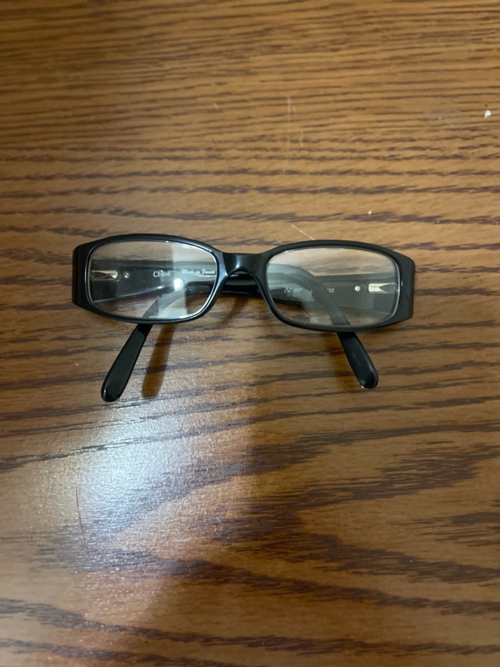 Chloé Black Rectangular Eyeglasses Frame